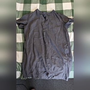 Gray-Blue Shirt Dress